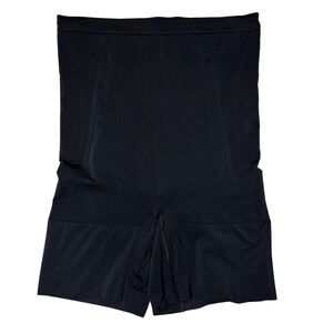 Spanx OnCore High Waisted Mid‎ Thigh Short Shaper Black 2X Tummy Control Smooth